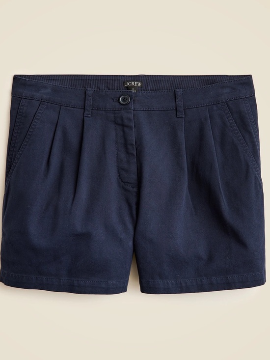 J. Crew Pants - J. Crew Heritage Pleated Cotton Chino Shorts 3” Navy Size 8 NWT